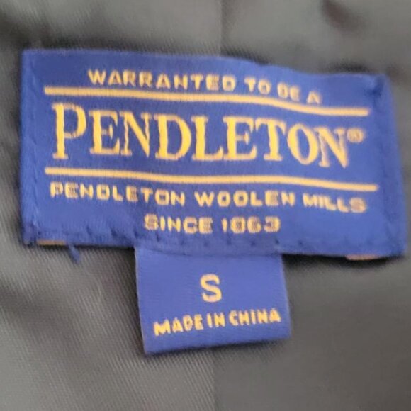 Classic Design Pendleton Sheep Leather Jacket Forest Green Size Small - Picture 2 of 12